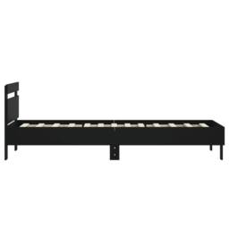 Berkfield Home Bed Frame without Mattress with Headboard Black 90x200 cm - thumbnail 6