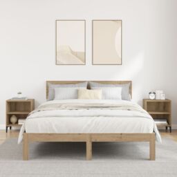 Berkfield Home Bedside Cabinets 2 pcs Artisan Oak 40x30x50 cm Engineered Wood in Brown - Size: 40 x 30 x 50 cm - thumbnail 4
