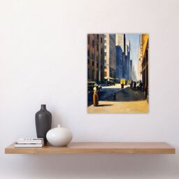 "Artery8 1930s 5th Avenue Street View Sunny New York Wall Art Print in Brown - Size: W24"" x H32""" - thumbnail 4