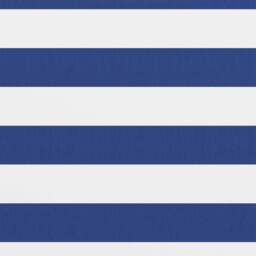 Berkfield Home Modern Balcony Screen White & Blue 120x600 cm Oxford Fabric - thumbnail 3