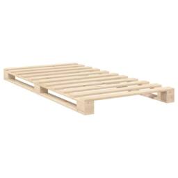 Berkfield Home Beautiful Bed Frame without Mattress with Headboard 100x200 cm So in Natural - thumbnail 7