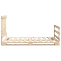 Berkfield Home Beautiful Bed Frame without Mattress with Headboard 100x200 cm So in Natural - thumbnail 8