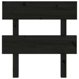 Berkfield Home Beautiful Bed Headboard Black 93.5x3x81 cm Solid Wood Pine - thumbnail 1