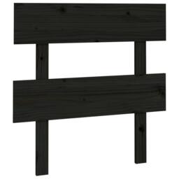 Berkfield Home Beautiful Bed Headboard Black 93.5x3x81 cm Solid Wood Pine - thumbnail 3