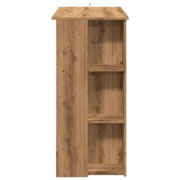 Berkfield Home Bar Table with Shelf Artisan Oak 102x50x103.5 cm Engineered Wood in Brown - thumbnail 5