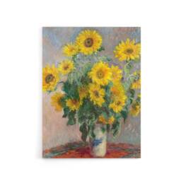 "Artery8 Bouquet of Sunflowers Claude Monet Vintage Canvas Wall Art - Size: W18"" x H24""" - thumbnail 1