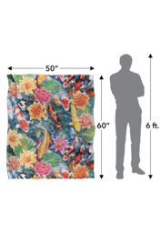 JQ Licensing Royce Mcclure Koi Fish Garden Silky Touch Super Soft Throw Blanket 152 X 127 cm in White - thumbnail 5