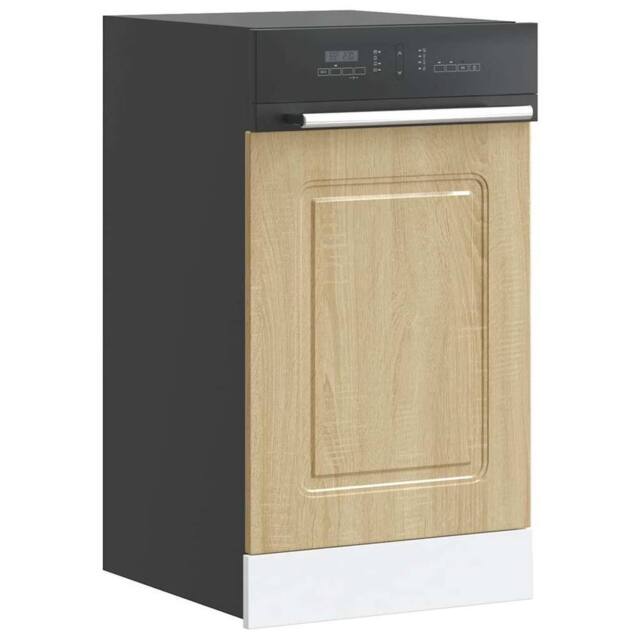 Berkfield Home Dishwasher Panel¬†Kalmar¬†Sonoma Oak 45x1.5x67 cm Engineered Wood in Tan - image 1