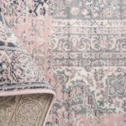 Kukoon Blush Pink Grey Traditional Patchwork Living Area Rug in Light Pink - Size: 240 cm x 330 cm - thumbnail 3