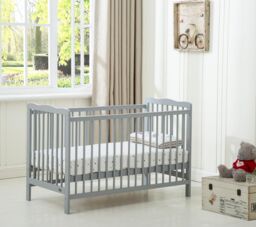 MCC Direct CozyCubs Wooden Baby Cot Crib with Mattress Brooklyn in Grey - Size: 1 Pack - thumbnail 2