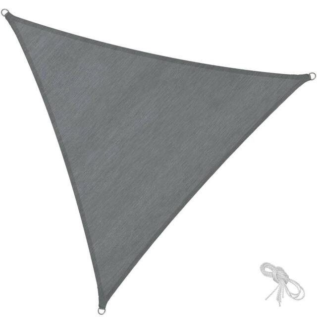 tectake Shade Sail - Triangular With Uv Protection 50+, Water-Repellent, Grey - Size: 2XL - image 1