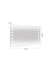 H&O Direct Wall Mounted Fog-Free LED Horizontal Bathroom Mirror with Clock in Silver - thumbnail 6