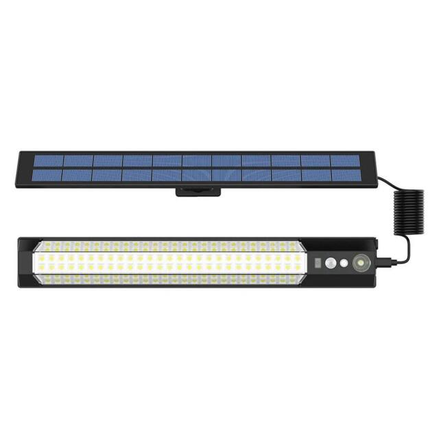 VOGREX Solar LED Wall Light 180 LED Outdoor Garden Security Lamp in Black - image 1