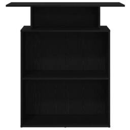 Berkfield Home Reception Desk Black 100x40x104 cm Engineered Wood - Size: 100 x 40 x 104 cm - thumbnail 5