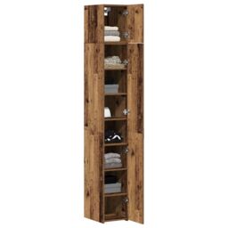 Berkfield Home Slim Storage Cabinet Old Wood 30x42.5x225 cm Engineered Wood in Brown - thumbnail 3