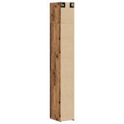 Berkfield Home Slim Storage Cabinet Old Wood 30x42.5x225 cm Engineered Wood in Brown - thumbnail 9