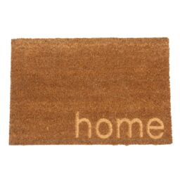Nicola Spring Coir Door Mat - 60 x 40cm - Embossed Home in Brown - Size: 40 cm x 60 cm - thumbnail 1