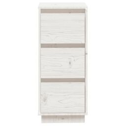 Berkfield Home Sideboards 2 pcs White 32x34x75 cm Solid Wood Pine - Size: 32 x 34 x 75 cm - thumbnail 4