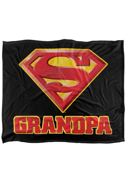 Warner Brothers Superman Logo Officially Licensed Silky Touch Super Soft Throw Blanket 152 x 127 cm in White - image 1