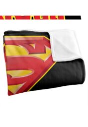 Warner Brothers Superman Logo Officially Licensed Silky Touch Super Soft Throw Blanket 152 x 127 cm in White - thumbnail 3