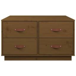 Berkfield Home Beautiful Coffee Table Honey Brown 80x80x45 cm Solid Wood Pine - Size: 80 x 80 x 45 cm - thumbnail 6