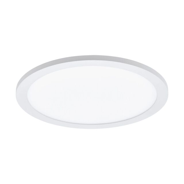 Loops Flush Ceiling Light Colour White Shade White Plastic Bulb LED 14W Included - image 1