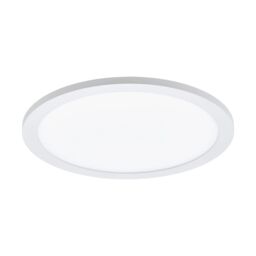 Loops Flush Ceiling Light Colour White Shade White Plastic Bulb LED 14W Included - thumbnail 1