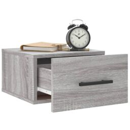 Berkfield Home Wall-mounted Bedside Cabinet Grey Sonoma 35x35x20 cm - Size: 35 x 35 x 20 cm - thumbnail 4