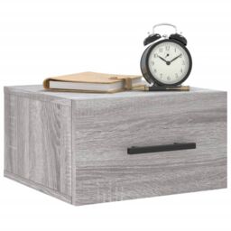 Berkfield Home Wall-mounted Bedside Cabinet Grey Sonoma 35x35x20 cm - Size: 35 x 35 x 20 cm - thumbnail 3