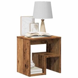 Berkfield Home Bedside Cabinet Old Wood 40x30x40 cm Engineered Wood in Brown - Size: 40 x 30 x 40 cm - thumbnail 1