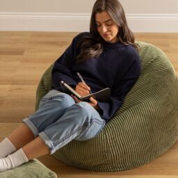 icon Kingston Bean Bag & Footstool Jumbo Cord Bundle in Green - thumbnail 5