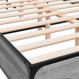 Berkfield Home Bed Frame without Mattress Grey Sonoma 140x190 cm - thumbnail 7