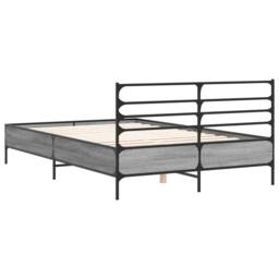 Berkfield Home Bed Frame without Mattress Grey Sonoma 140x190 cm - thumbnail 6