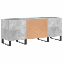 Berkfield Home Record Cabinet Concrete Grey 121x38x48 cm Engineered Wood - Size: 121 x 38 x 48 cm - thumbnail 6