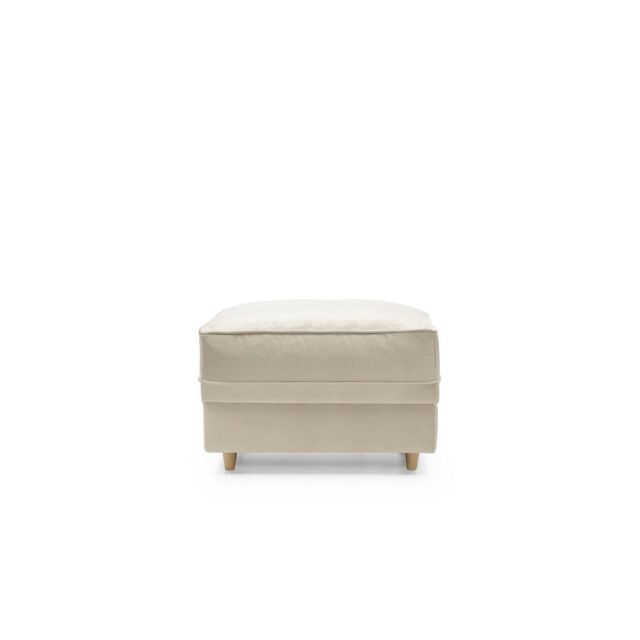 Abakus Direct Chicago Spill-Proof Velvet Footstool in Cream - image 1
