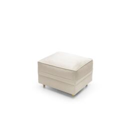 Abakus Direct Chicago Spill-Proof Velvet Footstool in Cream - thumbnail 3