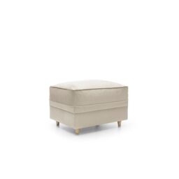 Abakus Direct Chicago Spill-Proof Velvet Footstool in Cream - thumbnail 2
