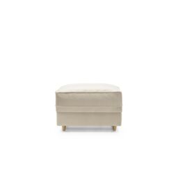 Abakus Direct Chicago Spill-Proof Velvet Footstool in Cream - thumbnail 1