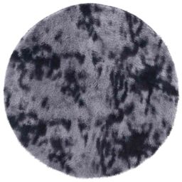 Berkfield Home Shaggy Rug High Pile NAVARRA Dark Grey 160x160 cm Polyester - Size: Medium - thumbnail 2