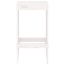 Berkfield Home Bar Stools 2 pcs White 40x36x75 cm Solid Wood Pine - Size: 40 x 36 x 75 cm - thumbnail 4