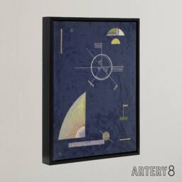 "Artery8 Dull Gray Abstract Painting Kandinsky Framed Canvas Wall Art Print in Grey - Size: W12"" x H16""" - thumbnail 2