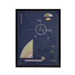 "Artery8 Dull Gray Abstract Painting Kandinsky Framed Canvas Wall Art Print in Grey - Size: W12"" x H16""" - thumbnail 1