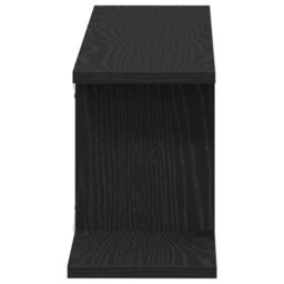Berkfield Home Black Oak Wall-Mounted TV Shelf - 125x18x23 cm, Made from Engineered Wood - Size: 125 x 18 x 23 cm - thumbnail 7