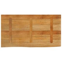 Berkfield Home Table Top Live Edge 120x60x3.8 cm Solid Wood Mango in Brown - thumbnail 5
