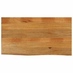 Berkfield Home Table Top Live Edge 120x60x3.8 cm Solid Wood Mango in Brown - thumbnail 2