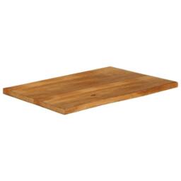 Berkfield Home Table Top Live Edge 120x60x3.8 cm Solid Wood Mango in Brown - thumbnail 1
