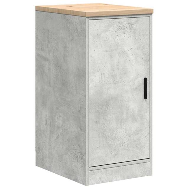 Berkfield Home Garage Storage Cabinet Concrete Grey 40x51x85 cm Solid Wood Pine - Size: 40 x 51 x 85 cm - image 1