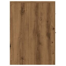 Berkfield Home Narrow Bathroom Cupboard with Wheels Artisian Oak Engineered Wood in Brown - thumbnail 5