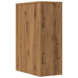 Berkfield Home Narrow Bathroom Cupboard with Wheels Artisian Oak Engineered Wood in Brown - thumbnail 6