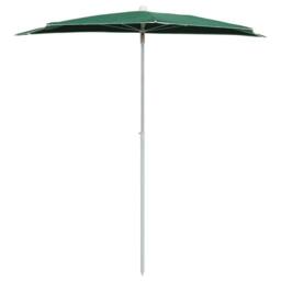 Berkfield Home Garden Half Parasol with Pole 180x90 cm Green - thumbnail 3